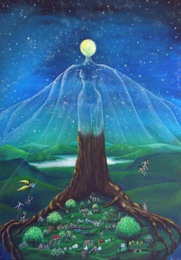 femme arbre et lune
